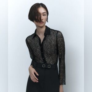 ZARA LACE BODYSUIT SHIRT